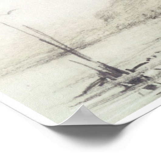 Das alte Viertel "Le Pollet" von Dieppe, 1856-57 Poster (Ecke)