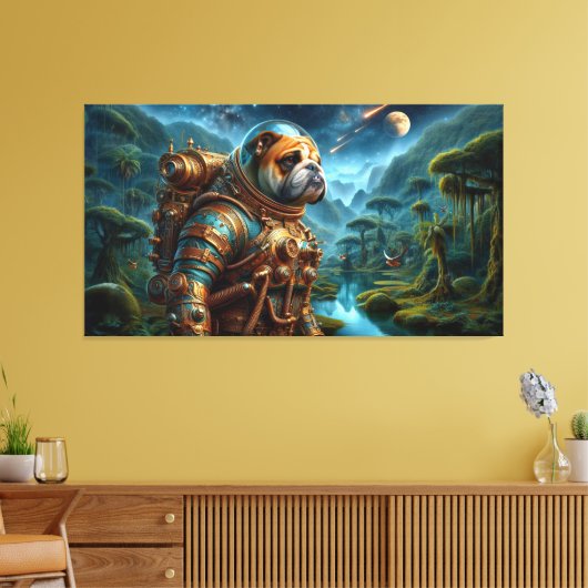 DAS ALTER DES STAHLBULL-HUNDES 4 LEINWANDDRUCK (Insitu (Wohnzimmer))