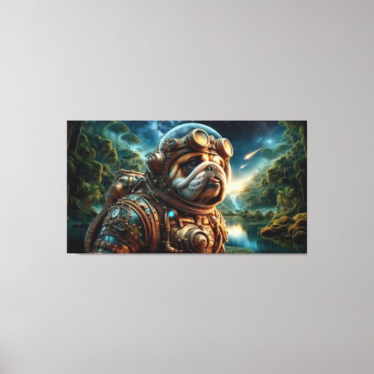 DAS ALTER DES STAHLBULL-HUNDES 6 LEINWANDDRUCK (Vorderseite)