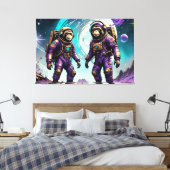 DAS ALTER DES STAHLTAMARIN-MONKEY 7 LEINWANDDRUCK (Insitu (Schlafzimmer))