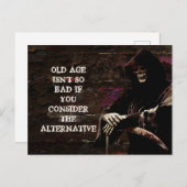 Das Alter ist nicht so schlecht lustig Postkarte (Vorne/Hinten)