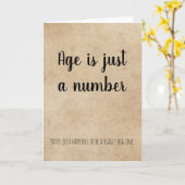 Das Alter ist nur ein beliebter Spaß zum Geburtsta Karte (Gelbe Blume)