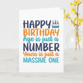 Das Alter ist nur ein paar lustige, sarkastische G Karte (Gelbe Blume)