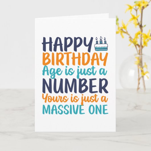 Das Alter ist nur ein paar lustige, sarkastische G Karte (Gelbe Blume)