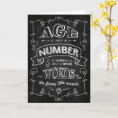 "Das Alter ist nur eine Zahl..." Geburtskarte Karte (Gelbe Blume)