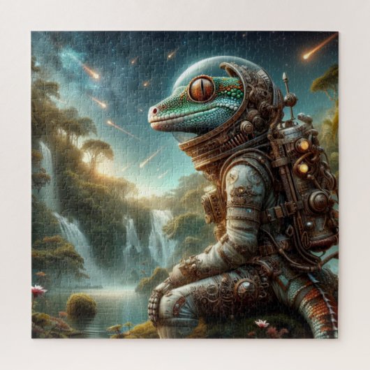 DAS ALTER VON STAHLGECKO 4 PUZZLE (Vertikal)
