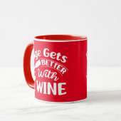 Das Alter wird besser mit dem Wein, dem feinen Wei Tasse (Vorderseite Links)