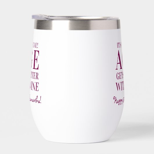 Das Alter wird mit Personalisiertem Wein zum Gebur (Rechts)