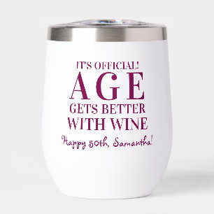 Das Alter wird mit Personalisiertem Wein zum Gebur