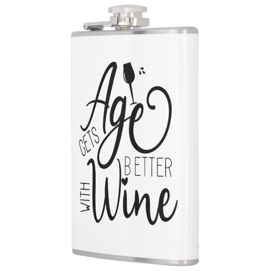Das Alter wird mit Wein besser Flachmann (Links)