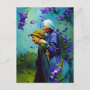 Das ältere Paar Postkarte