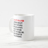 Das Altersschwäche-Gebet Kaffeetasse (Vorderseite Links)