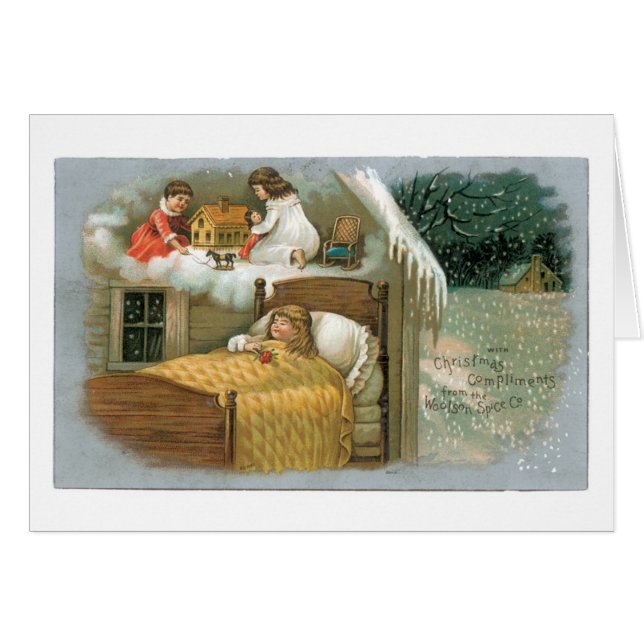 Das altmodische Weihnachtsfest träumt Girl (Vorderseite (Horizontal))