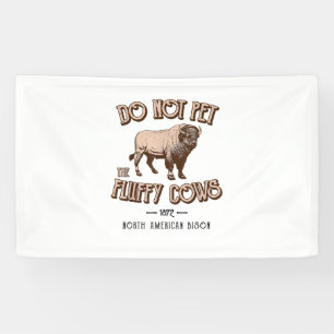 Das amerikanische Bison Buffalo von den flauschige Banner
