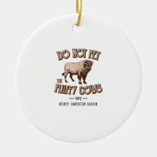 Das amerikanische Bison Buffalo von den flauschige Keramik Ornament