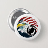 Das amerikanische Eagle POW-MIA Button (Vorne & Hinten)