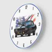 Das amerikanische Muskelauto Große Wanduhr (Winkel)