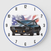 Das amerikanische Muskelauto Große Wanduhr (Vorderseite)
