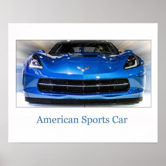 Das amerikanische Sportauto Poster (Vorne)