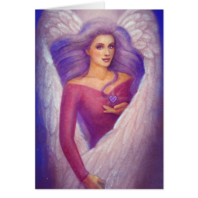 Das Amethyst Kristallherz eines Engels (Vorne)