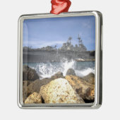 Das Amphibienschiff USS Kearsarge Silbernes Ornament (Links)