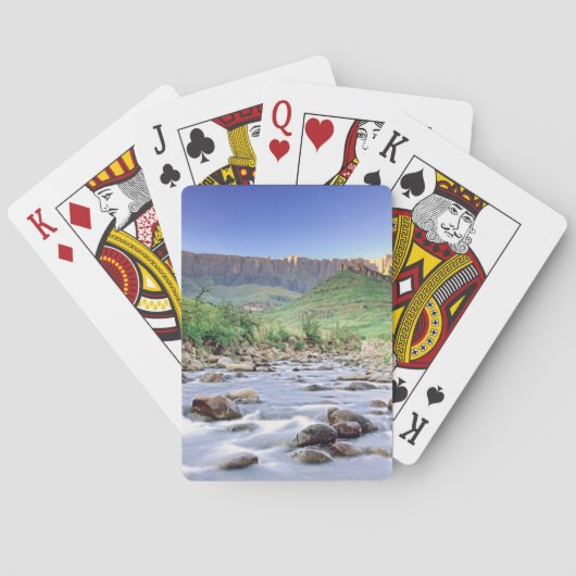 Das Amphitheater und der Fluss Tugela in Drakensbe Spielkarten (Rückseite)