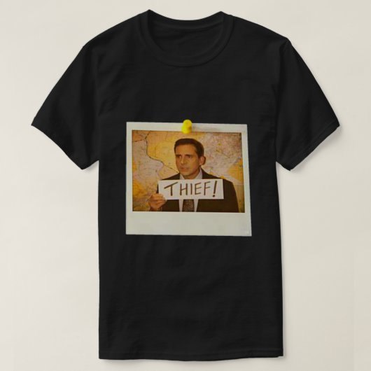 Das Amt - Michael Scott Funny Thief Foto - Gra T-Shirt (Design vorne)