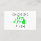 Das Ändern lebt ein Öl des Tropfen-auf einmal - Visitenkarte (Rückseite)