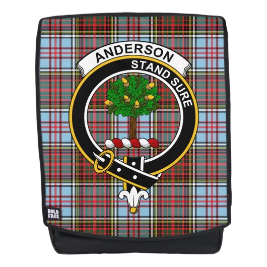 Das Anderson Alte Clan Wappen Tartan Kariert Rucksack (Vorderseite)