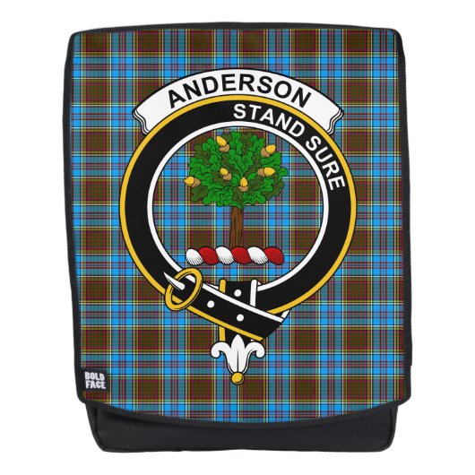 Das Anderson Clan Wappen Tartan Kariert Rucksack (Vorderseite)
