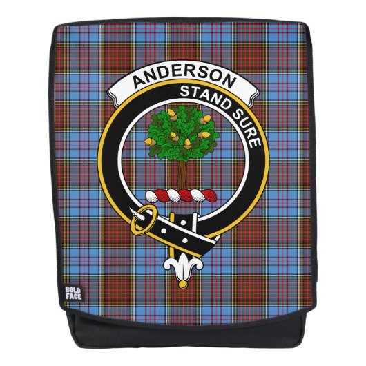 Das Anderson Modern Clan Wappen Tartan Kariert Rucksack (Vorderseite)