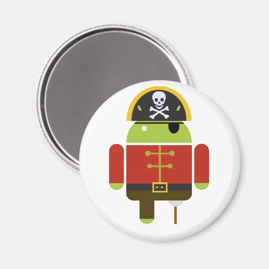 Das Android Pirate Magnet (Vorderseite/Rückseite)