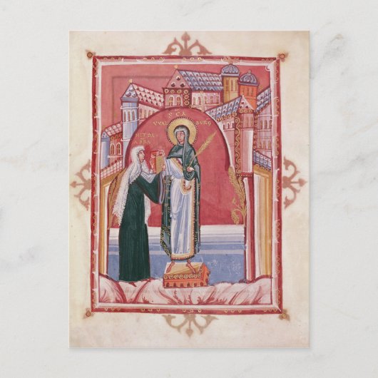 Das Angebot der Abbess Hilda Postkarte (Vorderseite)