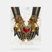 Das Angebot - Herz in den Händen Acrylschild (Vorderseite)