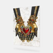 Das Angebot - Herz in den Händen Acrylschild (Winkel)