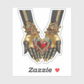 Das Angebot - Herz in den Händen Aufkleber (Blatt)