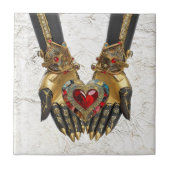 Das Angebot - Herz in den Händen Fliese (Vorderseite)