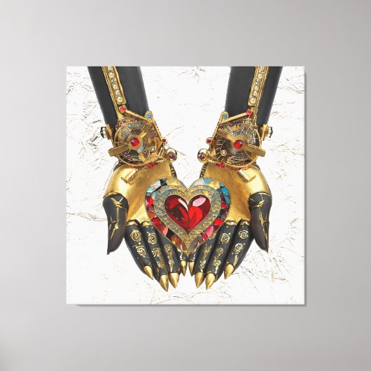 Das Angebot - Herz in den Händen Leinwanddruck (Vorderseite)
