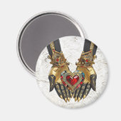 Das Angebot - Herz in den Händen Magnet (Vorderseite/Rückseite)