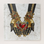 Das Angebot - Herz in den Händen Puzzle (Vertikal)