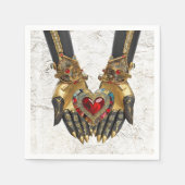 Das Angebot - Herz in den Händen Serviette (Vorderseite)
