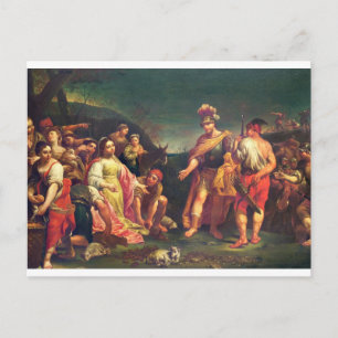 Das Angebot von Abigail vor David Postkarte