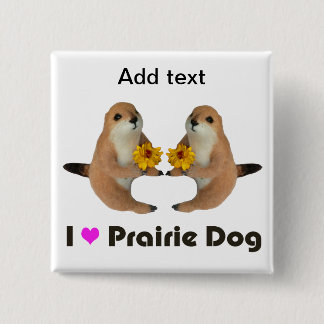 das angefüllte Spielzeug des Präriehunds Button