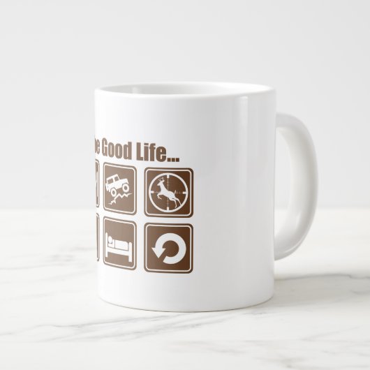 Das angenehme Leben Jumbo-Tasse (Vorderseite Rechts)