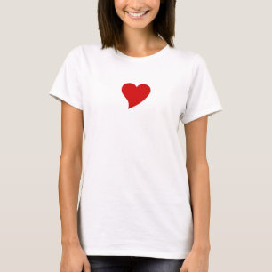 das angepasste T-Stück der Frauen mit rotem Herze T-Shirt