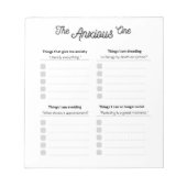 Das ängstliche Notizblock (Vorderseite)