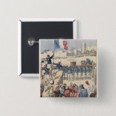 Das Anheben der französischen Flagge in Timbuktu Button (Vorne & Hinten)