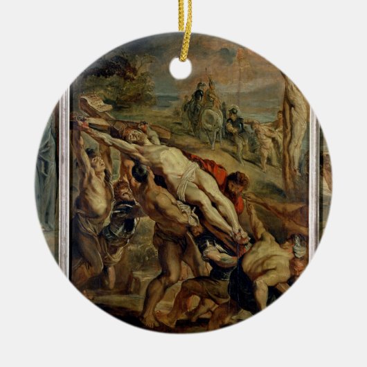 Das Anheben des Kreuzes, bis 1609-10 gemalt ( Keramikornament (Vorne)