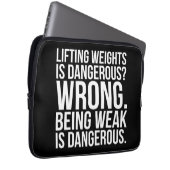 Das Anheben von Gewichten ist gefährlich oder schw Laptopschutzhülle (Vorne Rechts)