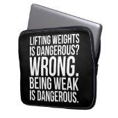 Das Anheben von Gewichten ist gefährlich oder schw Laptopschutzhülle (Vorderseite Links)